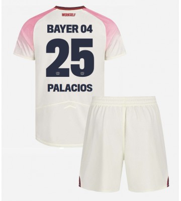 Bayer Leverkusen Exequiel Palacios #25 Bortatröja Barn 2025-26 Kortärmad (+ Korta byxor)